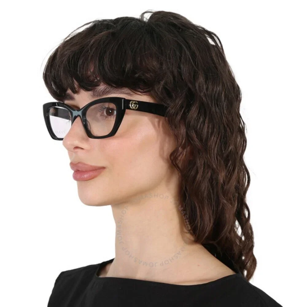NEW GUCCI GG1334O 001 EYEGLASSES WOMEN BLACK CAT EYE EYEWEAR GUCCI